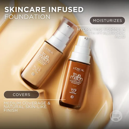 Vista 7 de L'Oreal Paris True Match - Base líquida supermezclable, maquillaje de base líquida de cobertura media, C0.5, ligero, 1 onza líquida
