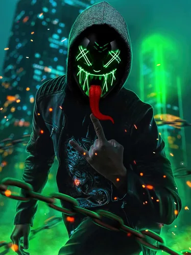 Vista 5 de Máscara de purga iluminada de Halloween, máscara de purga LED aterradora para adultos y niños, disfraces de Halloween, máscaras brillantes con ojos