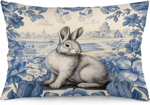 Vista 20 de Funda de almohada rústica de 12 x 20 pulgadas, diseño de cabaña en el bosque, súper suave, funda de cojín impresa de doble cara, funda de almohada