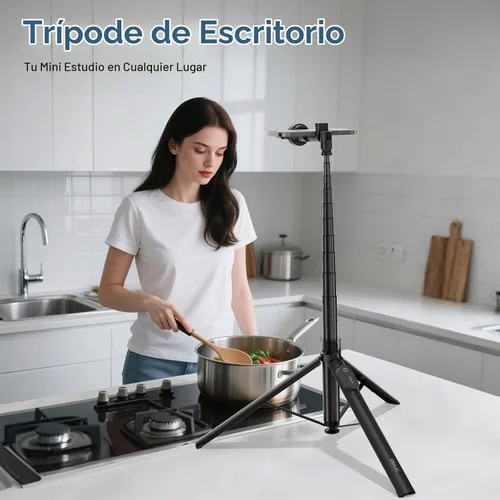 Vista 8 de Trípode de teléfono para iPhone 66" automático pop-up selfie stick