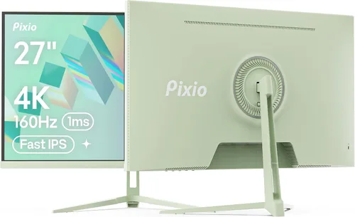 Vista 15 de Pixio PX27U Wave Beige 27 pulgadas 160Hz Frecuencia de actualización 4K 3840x2160p Resolución Panel IPS rápido 1ms GTG Tiempo de respuesta Monitor