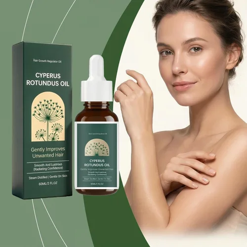Vista 6 de Cyperus Rotundus - Aceite inhibidor del cabello para mujeres y hombres, aceite de depilación natural para ayudar a recrecimiento lento, suero