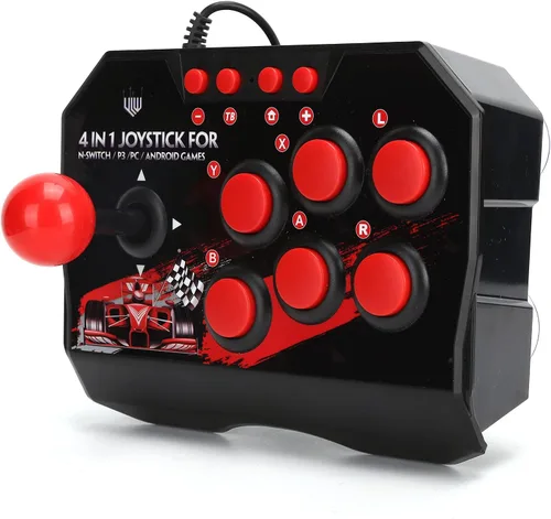 Vista 8 de Zunate Arcade Fight Stick, control universal de juegos de arcade Street Fighter, cable USB, controlador de joystick para SwitchPCPS3