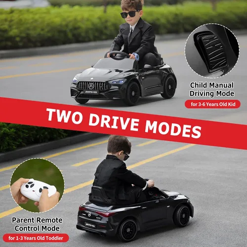 Vista 3 de TOBBI Auto de juguete eléctrico montable para niños, vehículo alimentado por batería para niños pequeños con control remoto parental/arranque