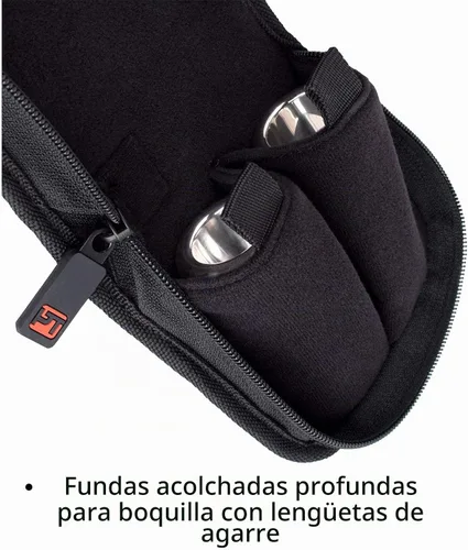 Vista 4 de Protec Bolsa de boquilla de trombón doble con cierre de cremallera