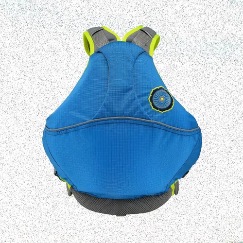 Vista 4 de Astral Otter 2.0 - Chaleco salvavidas para niños, cómodo, acolchado, USCG tipo III PFD, chaleco salvavidas para jóvenes, para SUP, vela y aguas Azul