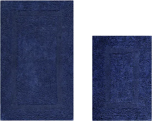 Vista 39 de Better Trends Alfombra de Inodoro en Forma de U Cubierta de Asiento de Inodoro de Lujo 100% Algodón Absorbente de Agua, Cubierta de Tapa Reversible