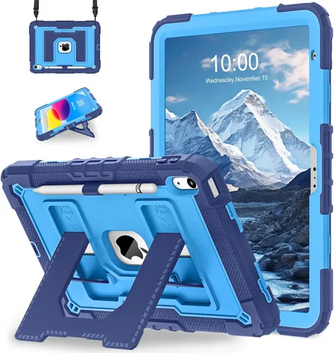 Vista 11 de WESOROL Funda para iPad A16 11ª Generación 11 Pulgadas (2025) iPad 10ª Generación 10.9 Pulgadas (2022), Fundas i Pad A16 Grado Militar Resistente a