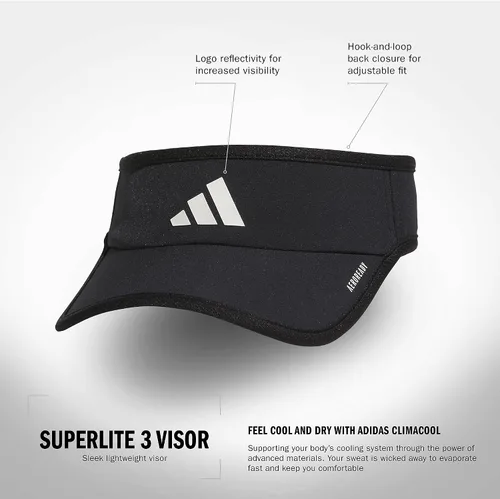 Vista 2 de adidas Visera Superlite Sport Performance para mujer para protección solar y actividades al aire libre
