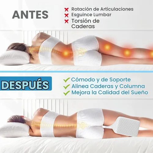 Vista 4 de TranquilRelax Almohada de rodilla para dormir de lado, almohada de piernas