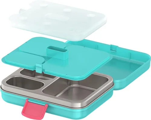 Vista 3 de THERMOS Kit de almuerzo para almacenamiento de alimentos Freestyle para niños, verde azulado