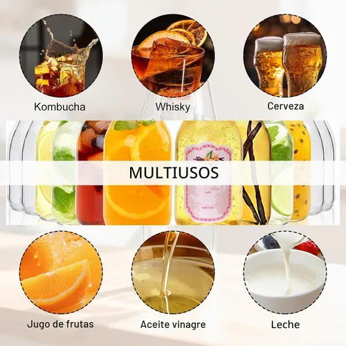 Vista 7 de Paquete de 12 botellas de vidrio con tapa abatible de 4 onzas con tapas herméticas, botellas de vidrio con tapa abatible para elaboración casera