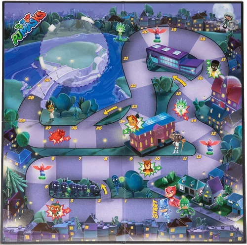 Vista 3 de PJ Masks Hasbro Gaming HQ Rescue - Juego de mesa para niños, juegos preescolares, Race to Stop Romeo, incluye torre de plástico 3D