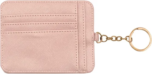 Vista 4 de XOXO Cartera grande Saffiano multifunción para mujer Metallic Blush L Minimalista
