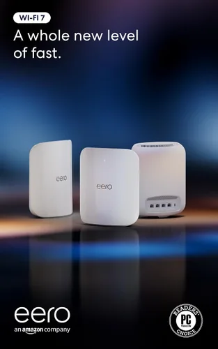 Vista 13 de Router wifi Amazon eero Max 7 con 1 mes gratis de eero Plus (renovación automática): Admite planes de internet de hasta 10 Gbps, cobertura de hasta