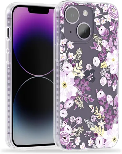 Vista 34 de SCORPIFY Funda para iPhone 14 Pro Max con diseño iridiscente de mariposa azul, bonita funda transparente para mujeres y niñas