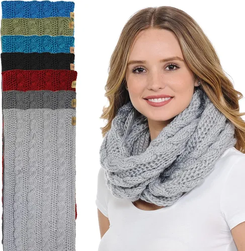 Vista 3 de BASICO Bufanda Infinity para mujer, talla única