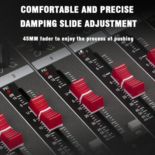 Vista 5 de CK-60 Mezclador profesional (6 canales) para grabación DJ Stage Karaoke Music Application w/USB Drive BT