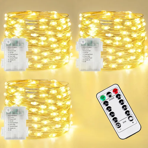 Vista 29 de 30LED Acorn Fairy Lights Battery Operated Fall String Lights Indoor Decor Remote Control, 8 Lighting Modes, IP44 Waterproof, Timer & Dimmable
