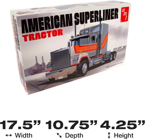 Vista 5 de AMT American Superliner Semi Tractor 1:24 Kit de modelo a escala