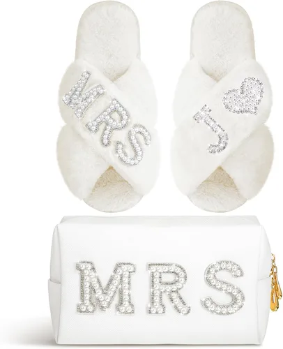 Vista 22 de Xtinmee - Bolsa de maquillaje personalizada para el día de la boda, S