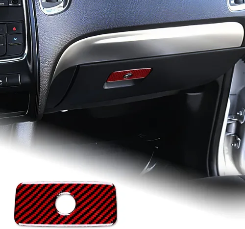 Vista 20 de AIRSPEED Cubierta de panel de palanca de cambios de fibra de carbono, calcomanía para consola central interior para Dodge Durango 2018 2019 2020