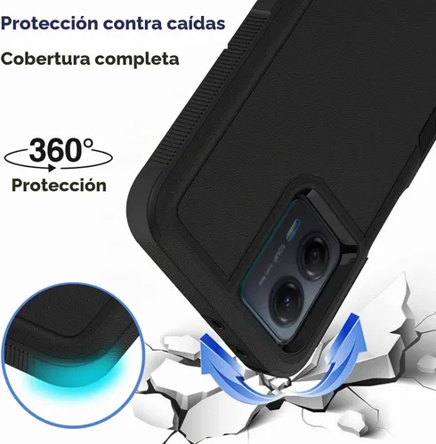 Vista 3 de Funda para Moto G 5G 2023 / Moto G Power 5G 2023: funda protectora de doble capa de servicio pesado resistente para teléfono celular a prueba