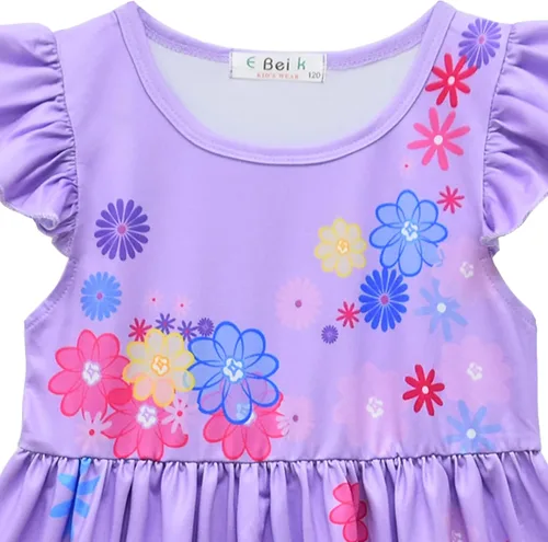 Vista 4 de Vestido de princesa de Isabella Mirabel Pepa Luisa Madrigal Cosplay para niñas