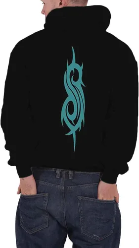 Vista 2 de Slipknot Hoodie Graphic Goat Band Logo Official Mens Black Pullover