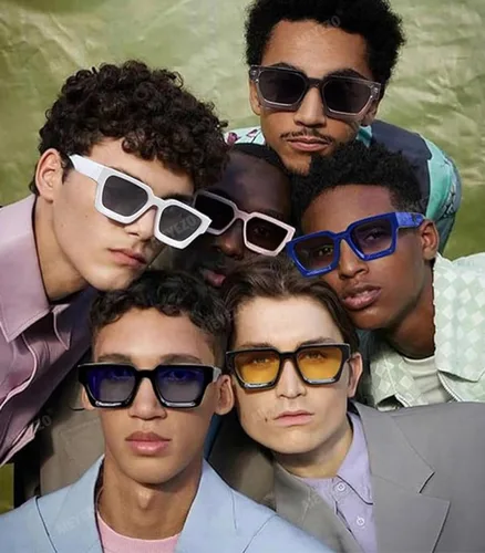 Vista 175 de AIEYEZO Gafas de sol cuadradas para mujeres y hombres, gafas de sol cuadradas con montura gruesa, estilo de diseñador simple