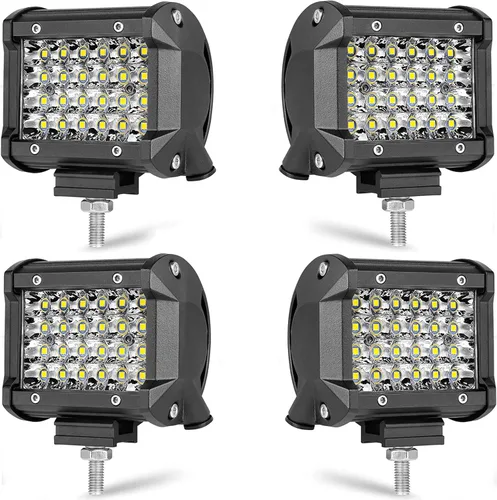 Vista 9 de Vainas LED: 20 unidades de 60 W, luces de punto LED de 12000 lm, luz cúbica de triple fila, luces de inundación para conducción todoterreno