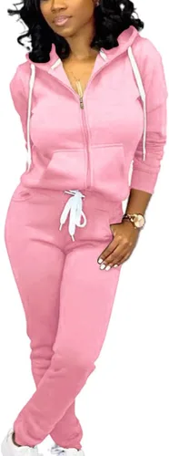 Vista 16 de Mrskoala Conjuntos de dos piezas para mujeres Chándal Conjuntos de sudadera Conjuntos de entrenamiento para trotar Ropa de descanso con bolsillo
