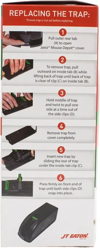 Vista 5 de JT Eaton Jawz 407 Depot - Trampas para ratones cubiertas Protective Depot Cover for Snap Trap Placement; Discreet; Safe Around Kids and Pets