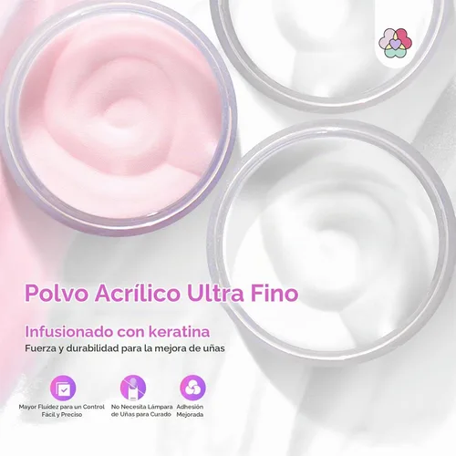 Vista 4 de SAVILAND Essentials Kit de uñas acrílicas: Kit de uñas todo en uno fácil y premium con polvo acrílico transparente, blanco y rosa, EMA monómero