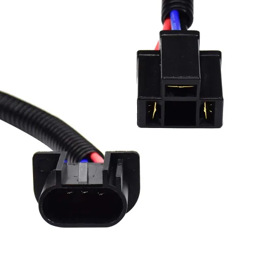 Vista 2 de Adaptador de extensión H13 9008 a H4 9003, arnés de cableado, conectores de conectores de conversión de faros delanteros para Jeep Wrangler JK TJ
