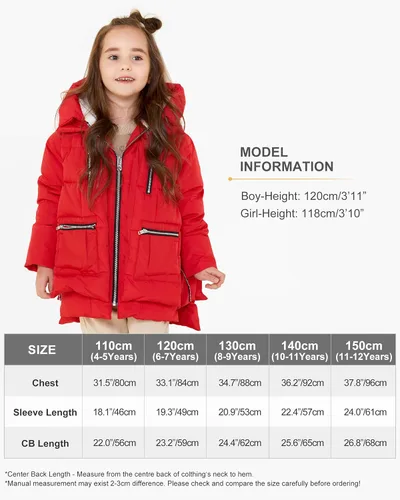 Vista 6 de Abrigo Orolay para niño, acolchado con capucha, chaqueta acolchada para niño y niña, chaqueta de invierno