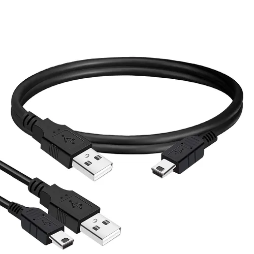 Vista 10 de BRENDAZ Cable mini USB, paquete de 2 unidades de 1 pie - Cable de carga de datos USB tipo A macho a Mini B compatible con cámara, Blue Yeti Snowball