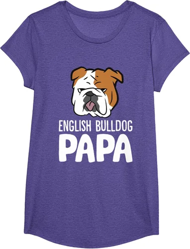 Vista 22 de Camiseta divertida de Bulldog Inglés para papá dueño de perro, Negro