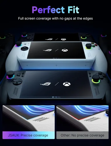 Vista 5 de JSAUX Protector de pantalla antirreflejos para ROG Xbox Ally/ROG Xbox Ally X (2025) / ROG Ally 2-Pack, vidrio templado mate de dureza 9H con marco