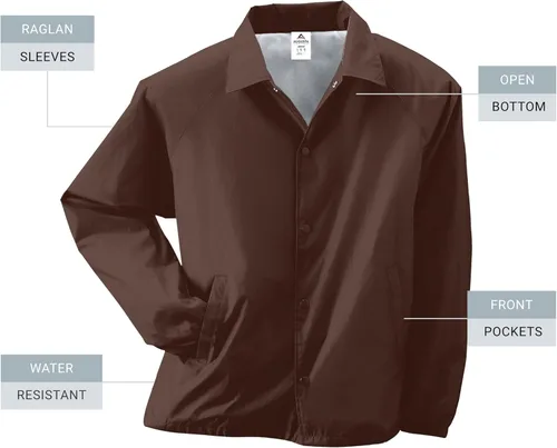 Vista 63 de Augusta Sportswear Chaqueta de entrenador de nailon para hombre/forrada