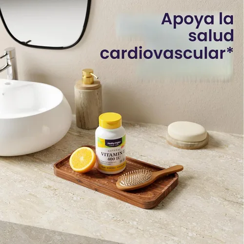 Vista 4 de Healthy Origins Vitamina E 400 UI, tocoferoles mixtos naturales, 90 cápsulas blandas