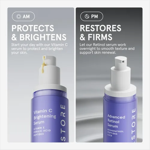 Vista 6 de iRestore Suero de retinol para cara, 1% retinol con péptidos y ácido hialurónico, suero nocturno antienvejecimiento para pieles sensibles, sin