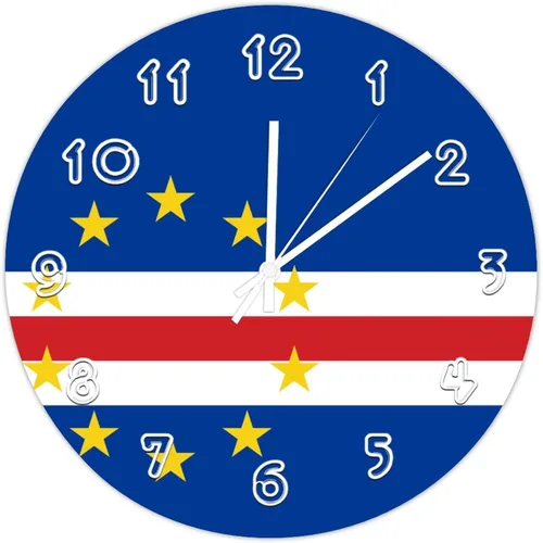 Vista 15 de Reloj de pared de Eritrea – Reloj de pared con bandera de Eritrea para dormitorio, sala de estar, oficina en casa, escuela, decoración artística