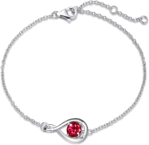 Vista 28 de FANCIME 925 Sterling Silver Infinity Birthstone Bracelets for Women abr-04