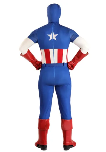 Vista 3 de Disfraz Premium de Capitán América para Hombre de Marvel Multicolor
