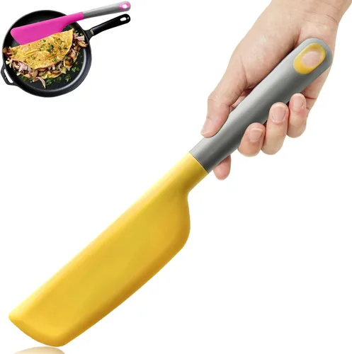 Vista 12 de Espátula de tortilla de silicona Turner, volteador de tortilla Amarillo