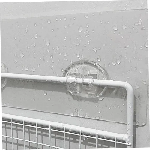 Vista 2 de 4 tiras de repuesto adhesivas de 3 x 10 pulgadas, montaje impermeable sin taladro para estante de ducha, cocina, baño