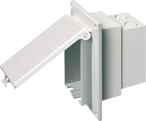 Vista 5 de Cubierta de caja eléctrica Arlington modelo DBVMA1C-1, impermeable, transparente y vertical con borde ajustable de 1/4 de pulgada a 2 y 1/2