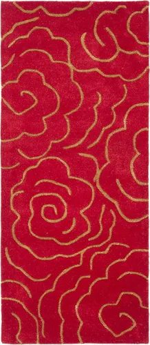 Vista 23 de SAFAVIEH Soho Collection SOH812B - Alfombra decorativa suave de lana y viscosa de 2 x 3 pies, hecha a mano, color azul claro y marfil