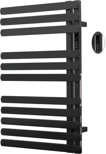Vista 8 de Toalleros térmicos para baño, calentadores eléctricos de toallas para montar en la pared con temporizador y control de temperatura, calentador